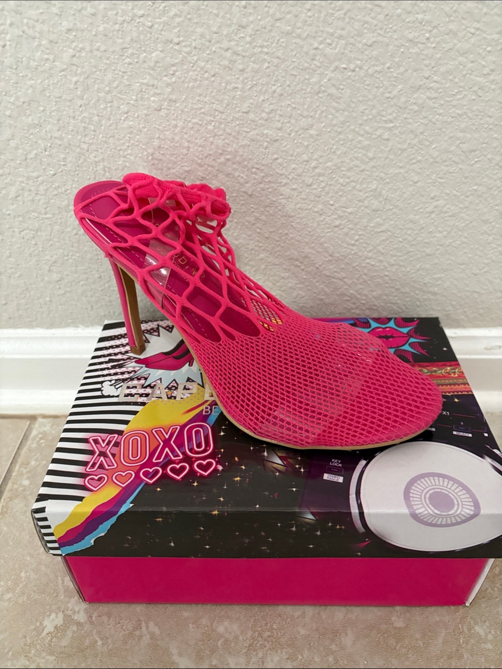 Mesh High Heel Mule